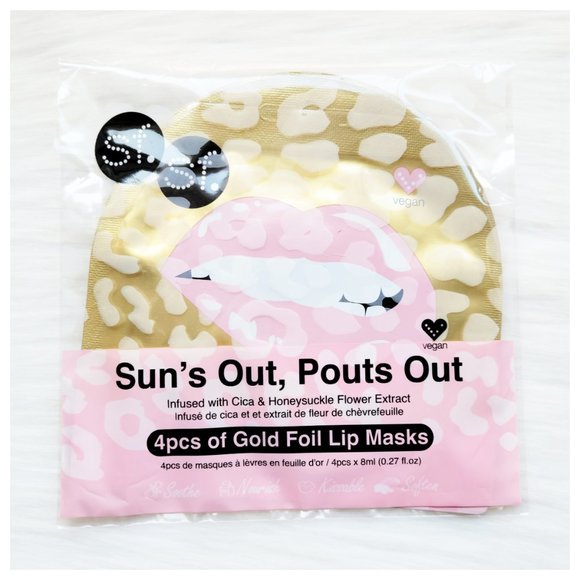 sf Glow Suns Out Pouts Out Gold Foil Lip Masks - Picture 5 of 10